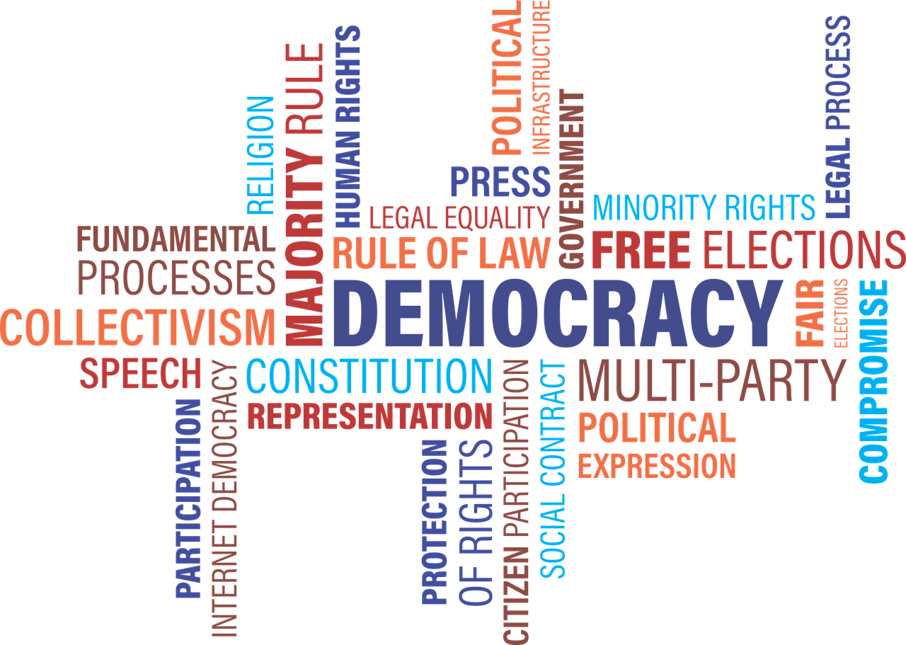 Words related to democracy image